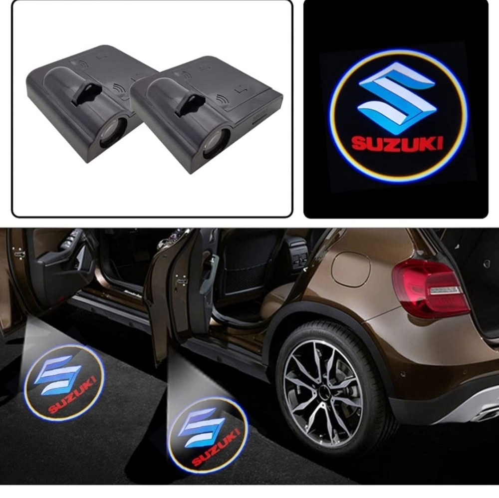 New 2 Universal wireless Suzuki LED car door projector logo Lights